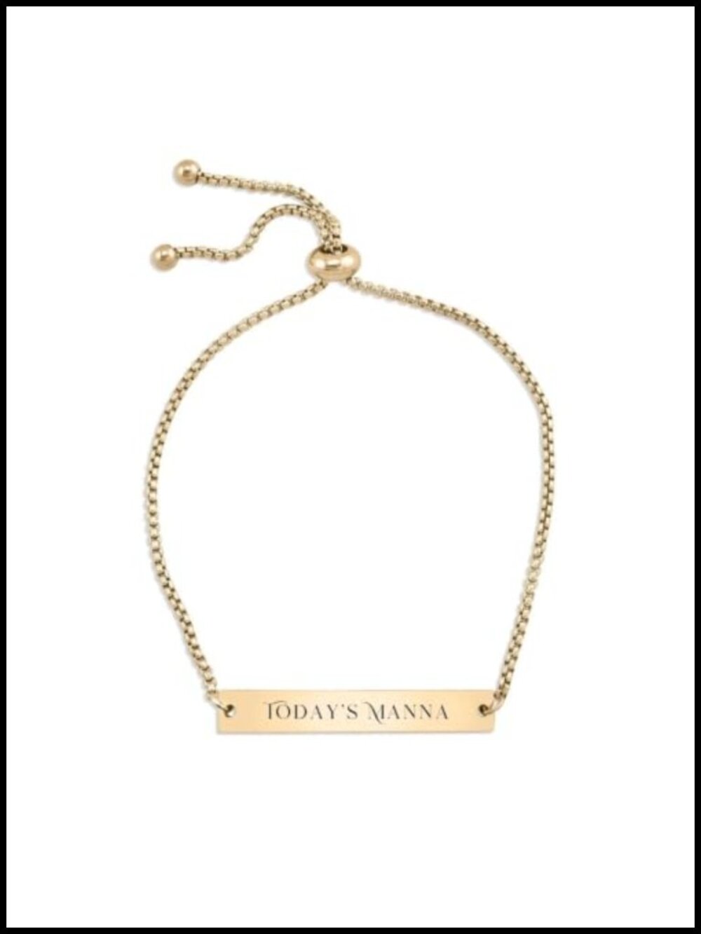 18K Gold PVD Stainless Steel Dainty Minimalist Faith Bracelet, Waterproof